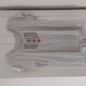 Comfortable Light Grey Tie Top